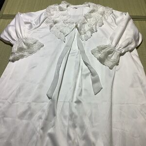 Elegant White Lace Nightgown